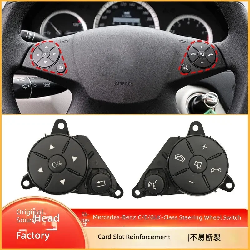 For Mercedes Benz C Class W204 E Class W212 GLK Steering Wheel Multi Function Switch Control Assembly Black
