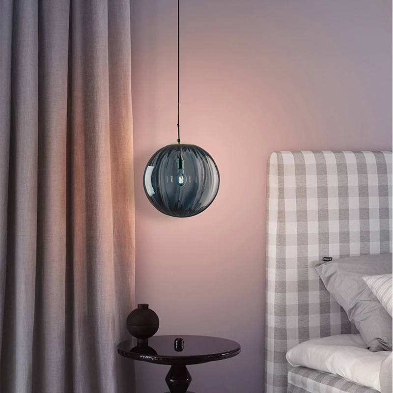 Moderne LED Pendel leuchte nordische Glaskugel Hanglamp für Schlafzimmer Esszimmer Bar Dekor Loft Leuchte Aufhängung Küchen armaturen