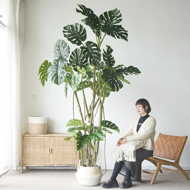 

Simulation green plants large giant turtle tree bonsai plants high-end decoration turtle bamboo floor ornament window landscape