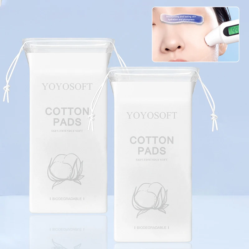 Descartáveis Face Maquiagem Cotton Pads, Gaze, Stretchable, Cosméticos, Máscara, Wet Compress, Wipe, Limpeza, 50, 200Pcs por Saco