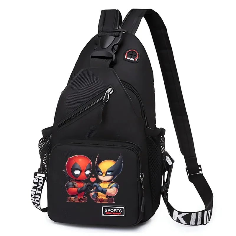 Deadpool & Wolverine Crossbody Bags Marvels Chest Backpacks Large Capacity Watertight Multifunctional Leisure Birthday Present