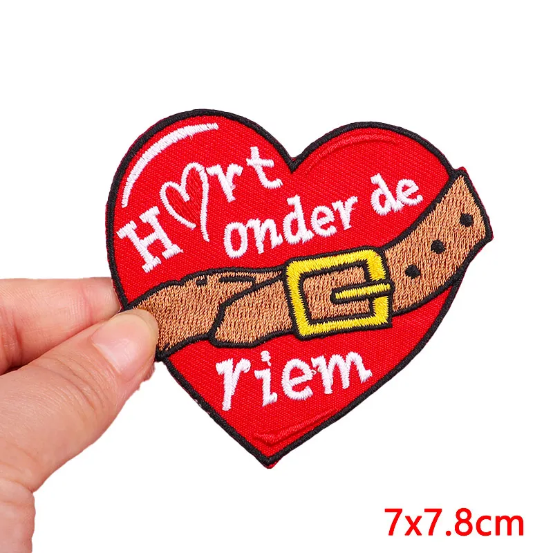 Niederlande Oeteldonk Emblem bestickte Patches für Kleidung Karneval Emblem Eisen auf Patches auf Kleidung Zubehör Applikation DIY – Detail 7