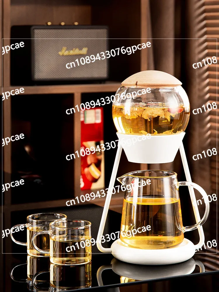 Glass Automatic Tea Set 2024 New Home Lazy Tea Making Artifact Kung Fu Teacup Teapot Office