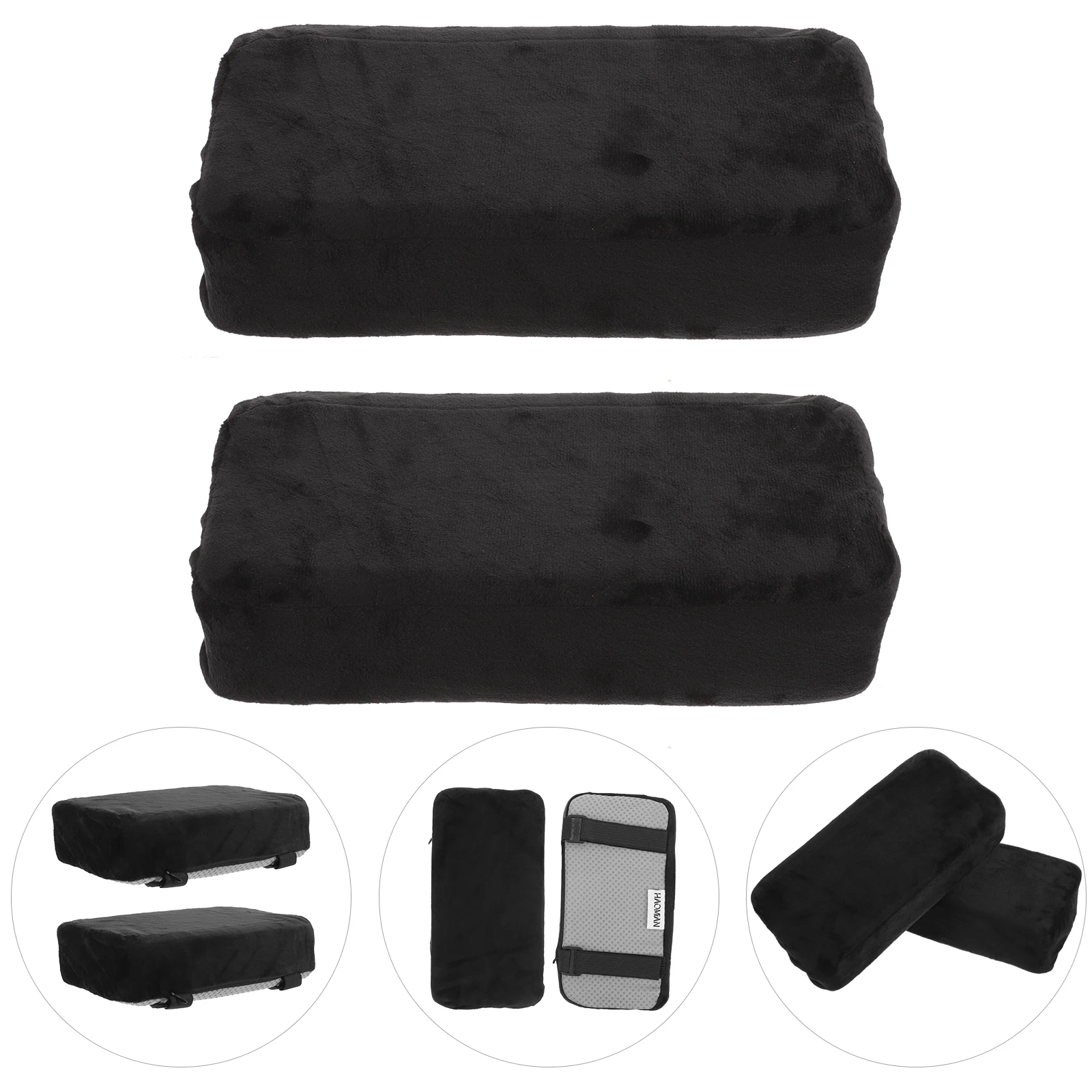 

2pcs Armrest Pad Elbow Support Cushion Memory Foam Anti Slip Office Chair Home Furniture Accessory