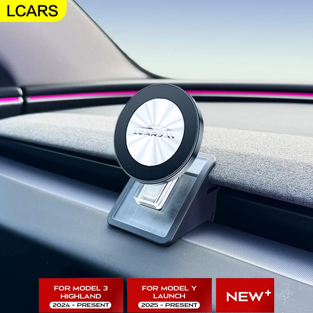 Magnetischer Telefonhalter, Autohalterung, Anti-Shake-Vibrationsabsorbierend, für Tesla Model 3, Highland & Model Y Launch Navigationshalterung – Detail 1
