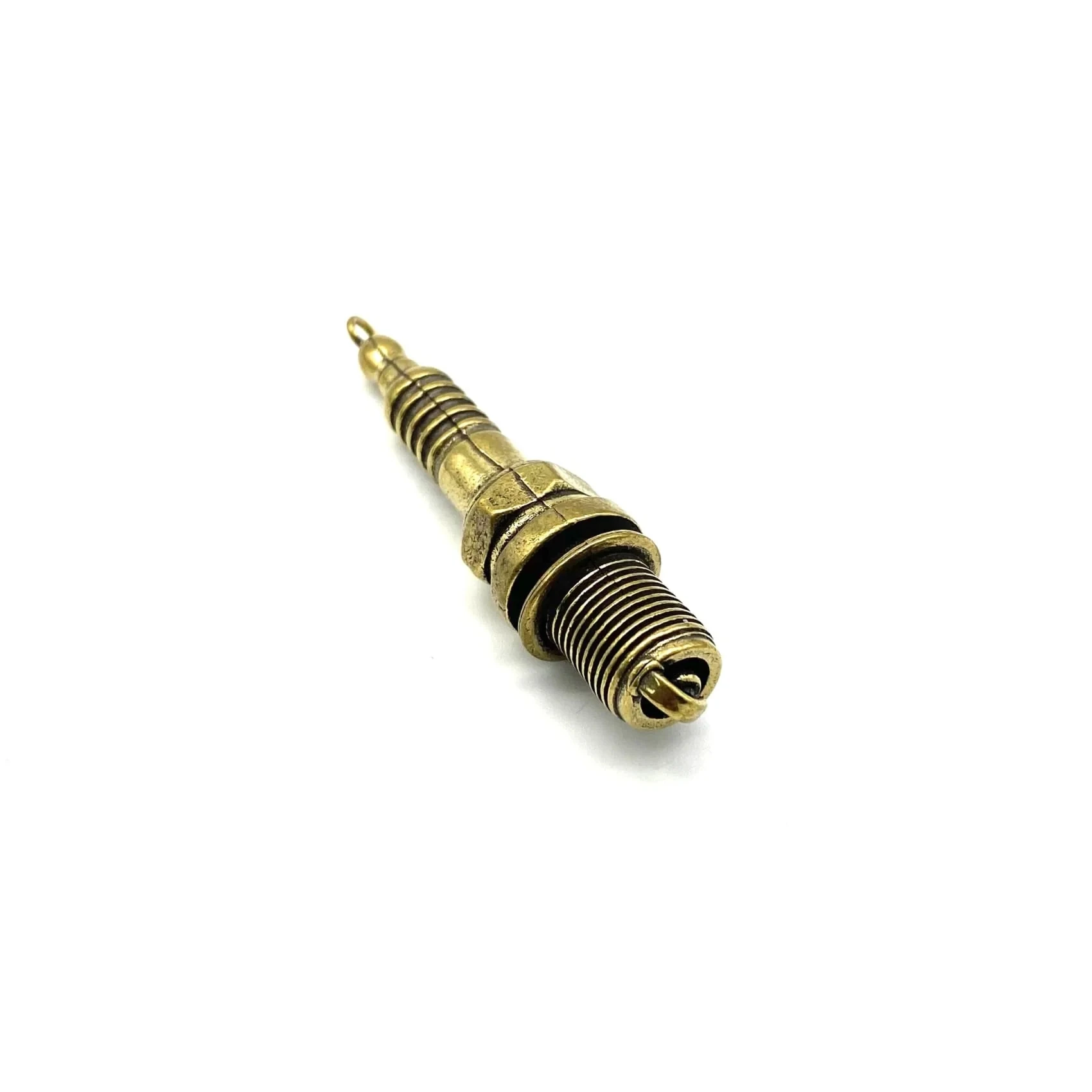 Brass Spark Plug Key Chain, decoração pingente, fazer jóias