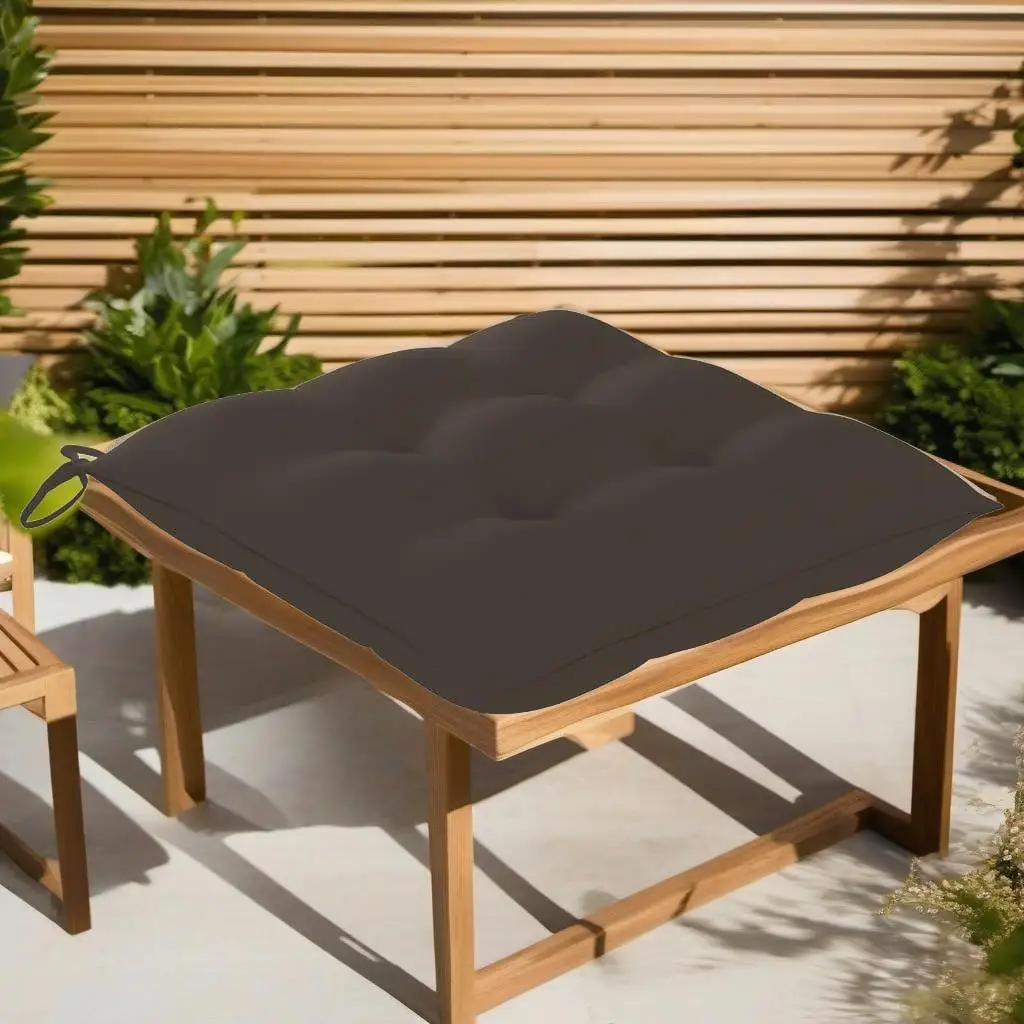 

4 pcs Teak Wood Patio Chairs Set with Taupe Cushions - Outdoor Furniture