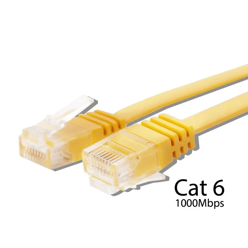 猫フラット6イーサネットケーブル-ルーターモデム用のCat5e/cat5フラットインターネットネットワークランパッチコードケーブルより迅速にケーブル