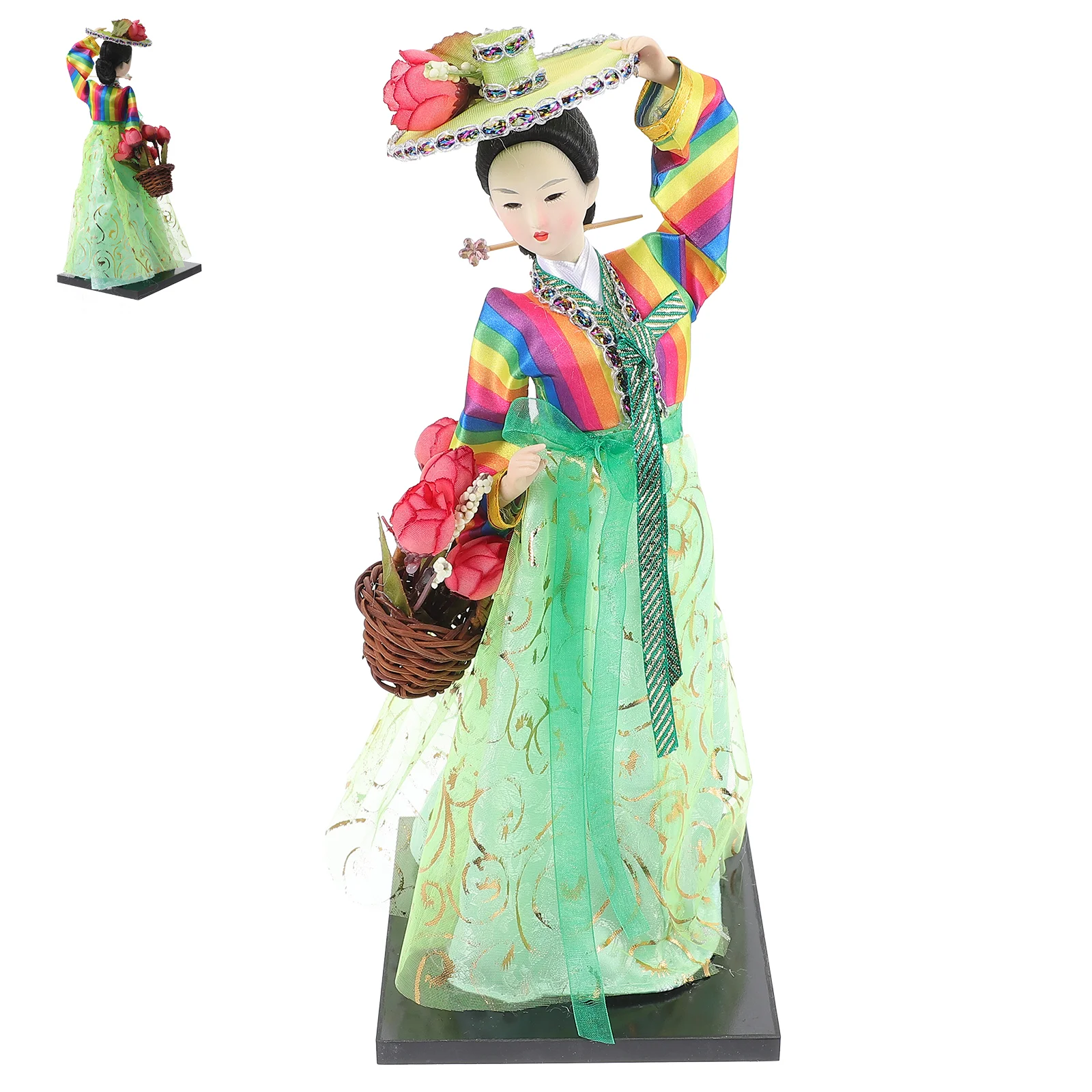 

Toys Ladybug Black Dolls Decoration Korean Hanbok Figurine Traditional Handicrafts