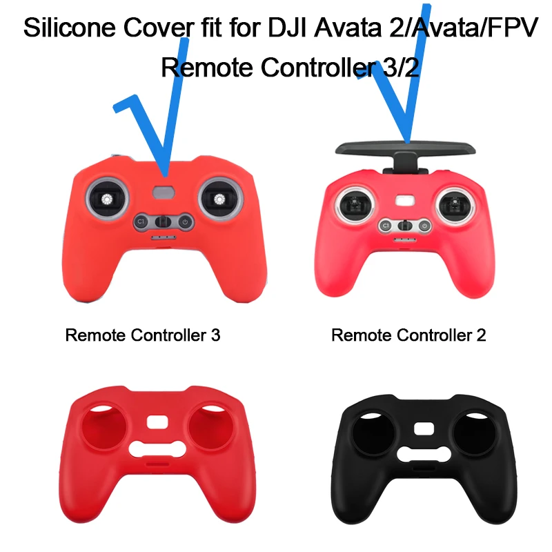 Silicone Cover Sleeve Fit for DJI Avata 2/Avata/FPV Remote Controller 3/2 Scratch-proof Protector Case Camera Drone Accessories