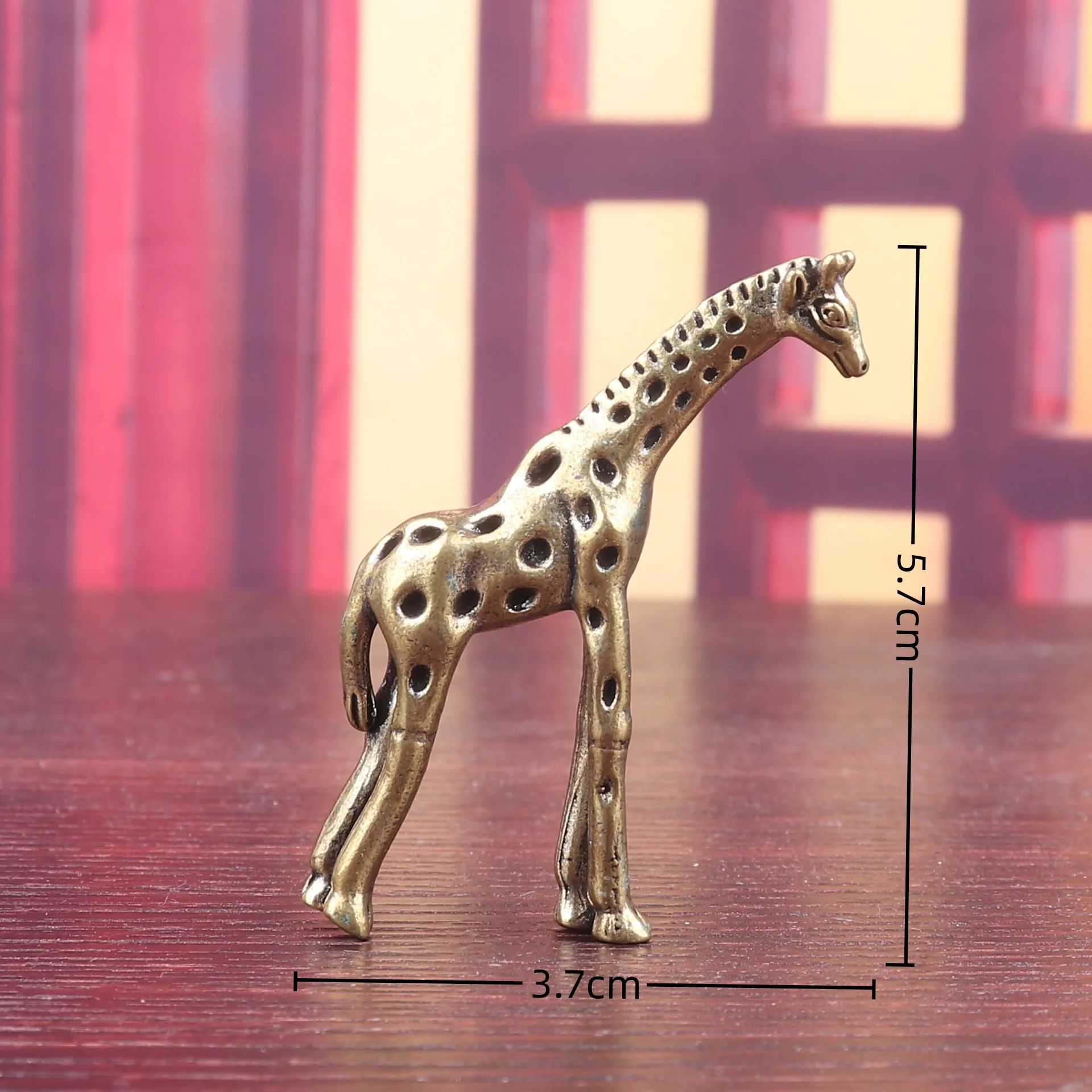 Giraffe Figure Home Decor Copper Ornaments, Animal Decorations, Tea Pets, Handles, Handicrafts