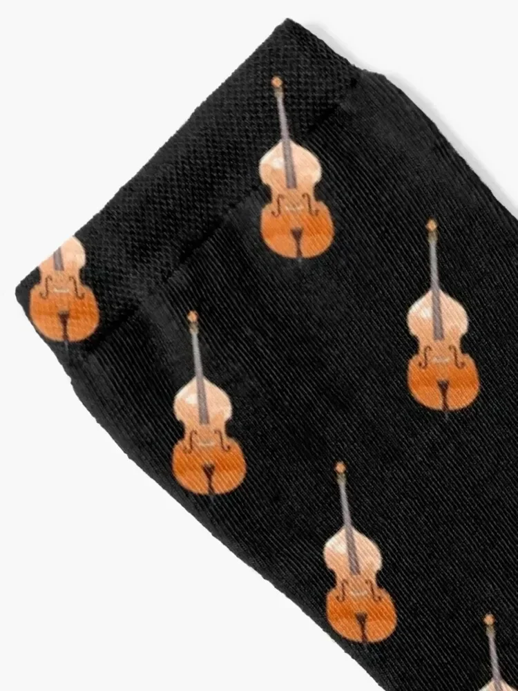 Double Bass Pattern - Musicians Socks floral hip hop cool Non-slip Socks Female Men's