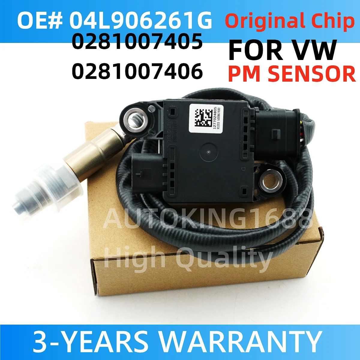 New PM Sensor For VW 04L906261G 0281007405 0281007406 Particulate Matter PM Sensor For VW Arteon Passat Transporter