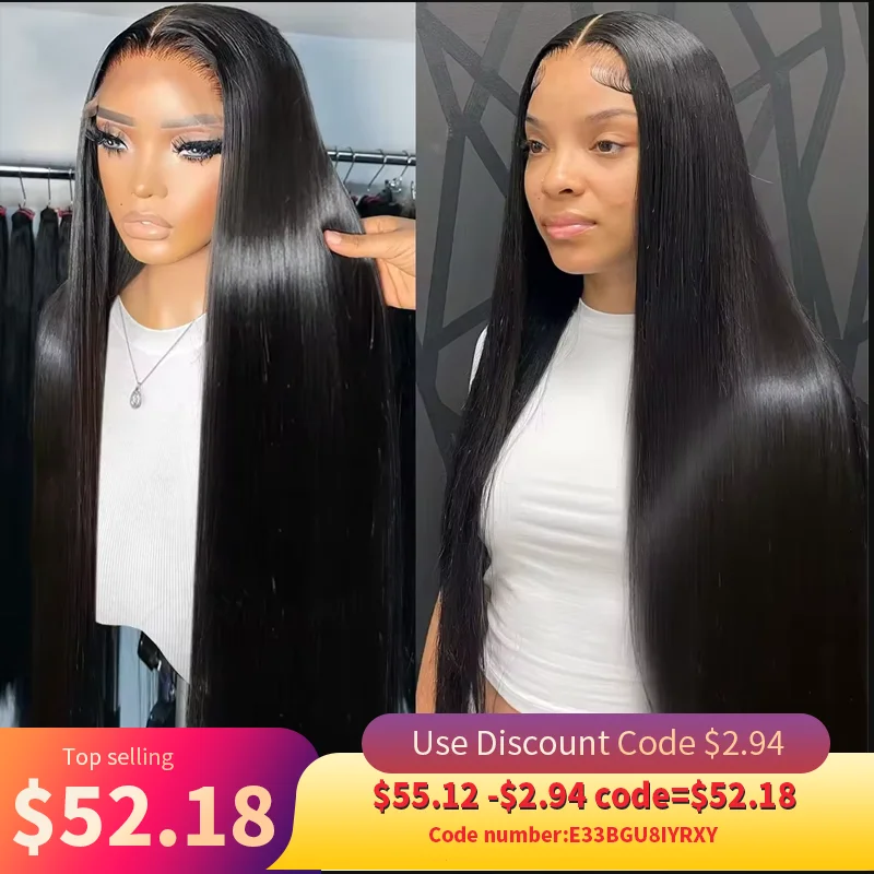 36 Inch Vietnamese Hair Bone Straight Glueless Wigs Human Hair Lace Frontal Wig 5X5 Ready to Wear Wig Preplucked Raw Virgin Hair