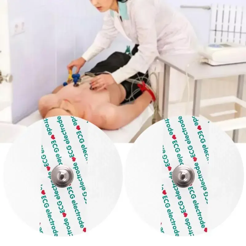 50 Pieces/Set Practical Disposable Electrode Pads ECG Electrodes Heart Non-woven Electrode for Monitor Adult