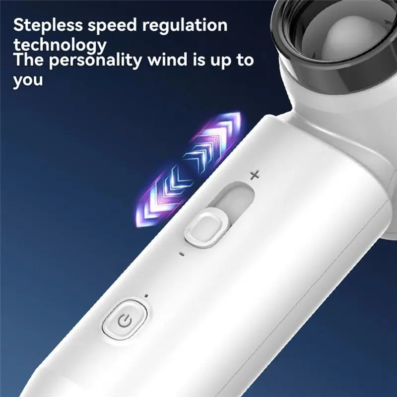 BABZ Wireless Handheld Hair Dryer, 4500mAh Rechargeable High-Speed Turbine Fan, Stepless Speed Blow Dryer with Air Nozzle, for