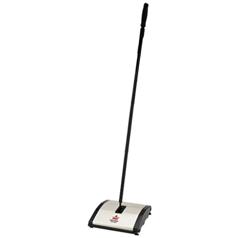 

Natural Sweep Carpet and Floor Sweeper with Dual Brush Rotating System and 2 Corner Edge Brushes for Efficient Cleaning in Home