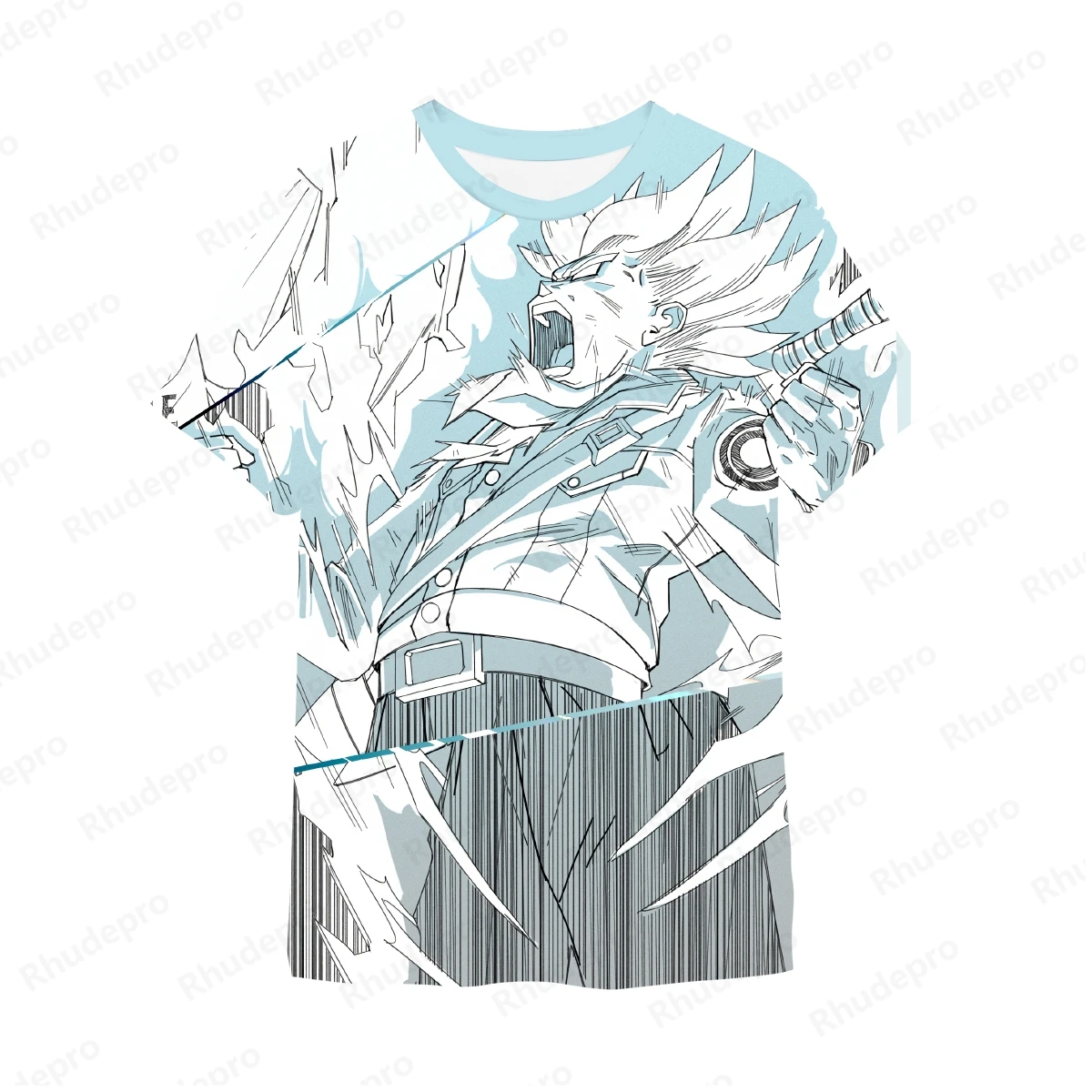 2024 Casual Goku Super Saiyan Oversize T Shirts Boy Clothes Short Sleeve Z T-shirt White Breathable Jersey Divine dragon