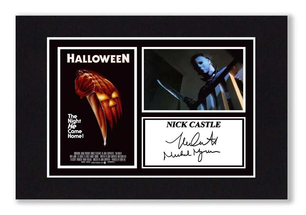 Halloween Michael Myers Signed  Art Silk Poster Print For Living Room Decor Home Wall Picture