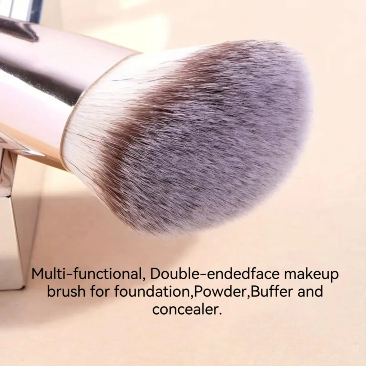 4-teiliges Make-up-Pinsel-Set mit flacher Oberseite, abgewinkelt, doppelseitig, Foundation Contour Blending, flüssiges Puder, Creme