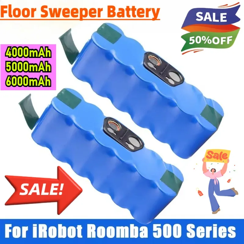

14.4V Floor Sweeper Battery for IRobot Roomba Battery 500 600 700 800 900 Series 510 530 550 650 770 780 790 870 880
