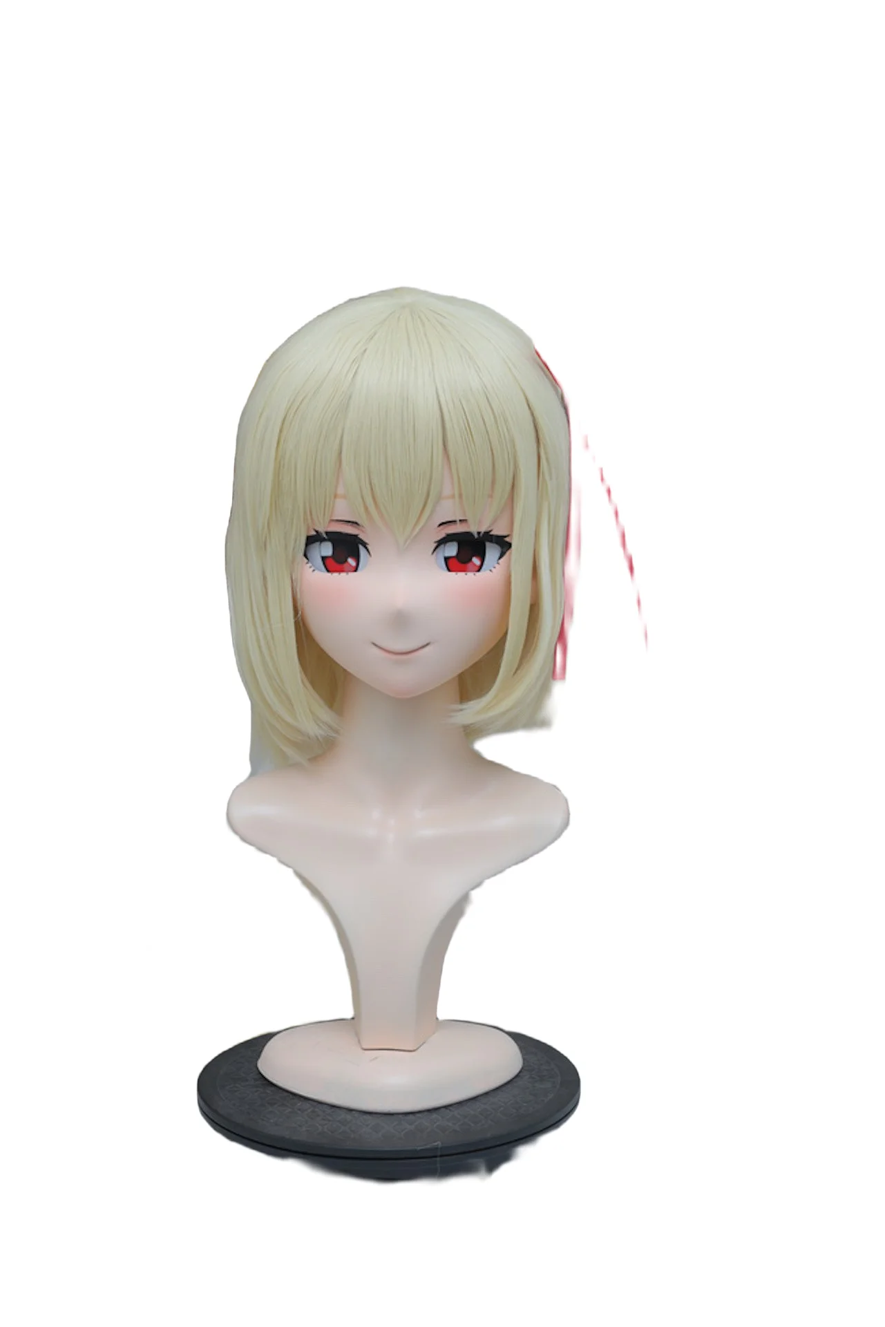 (NFD-919)  Customize Character Female/Girl Resin Kig Half Head With Lock Anime Cosplay Japanese Animego Kigurumi Mask