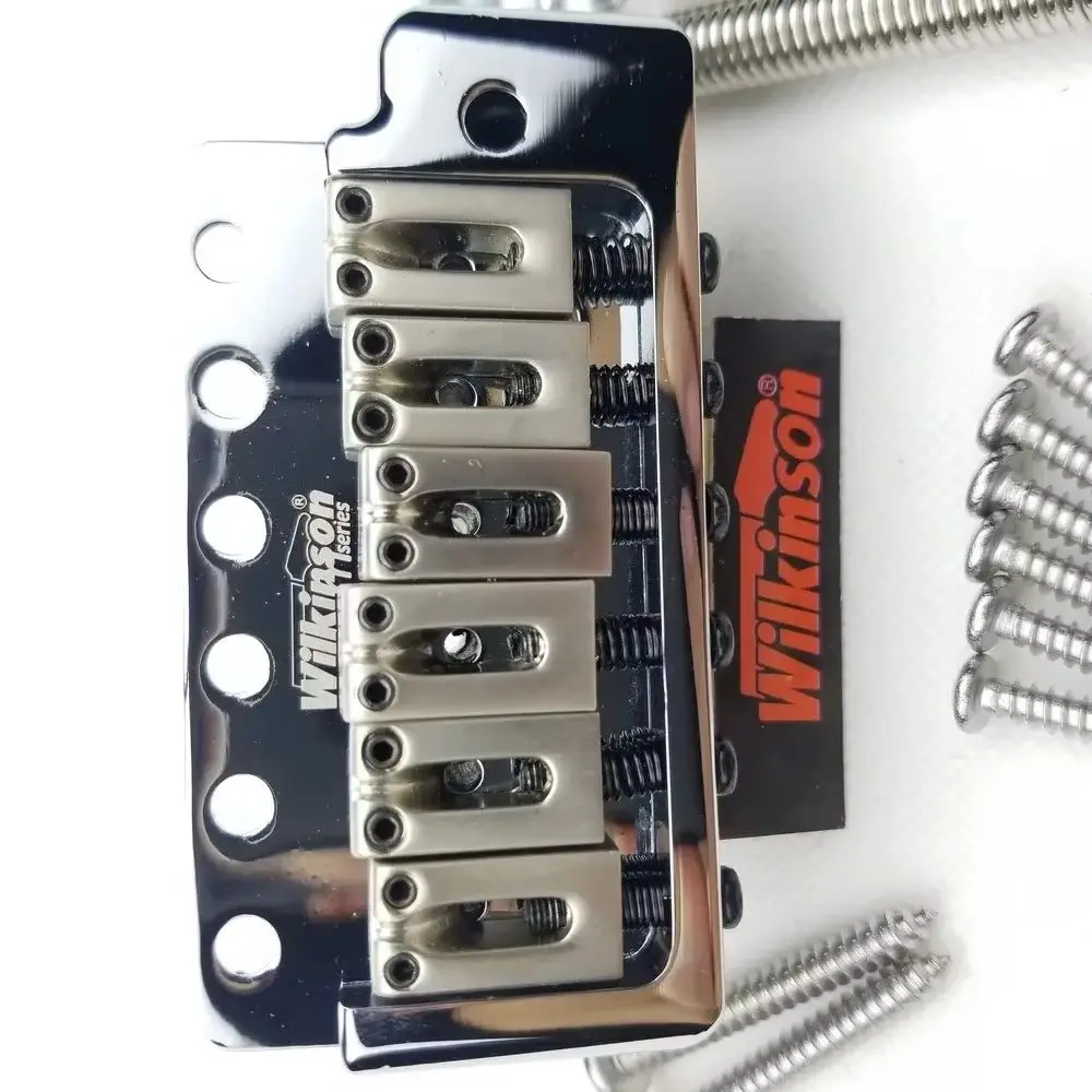 ウィルキンソン-wov09-ギター用固定6ネジトレモロシステムブリッジ-s-tエレキギター用-クロームシルバー