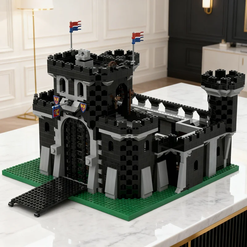 

3514 деталей MOC Deluxe Black Monarch S Castle Falcons: Набор строительных блоков для сборки, креативный подарок, декор для демонстрации, премиум-класс для взрослых