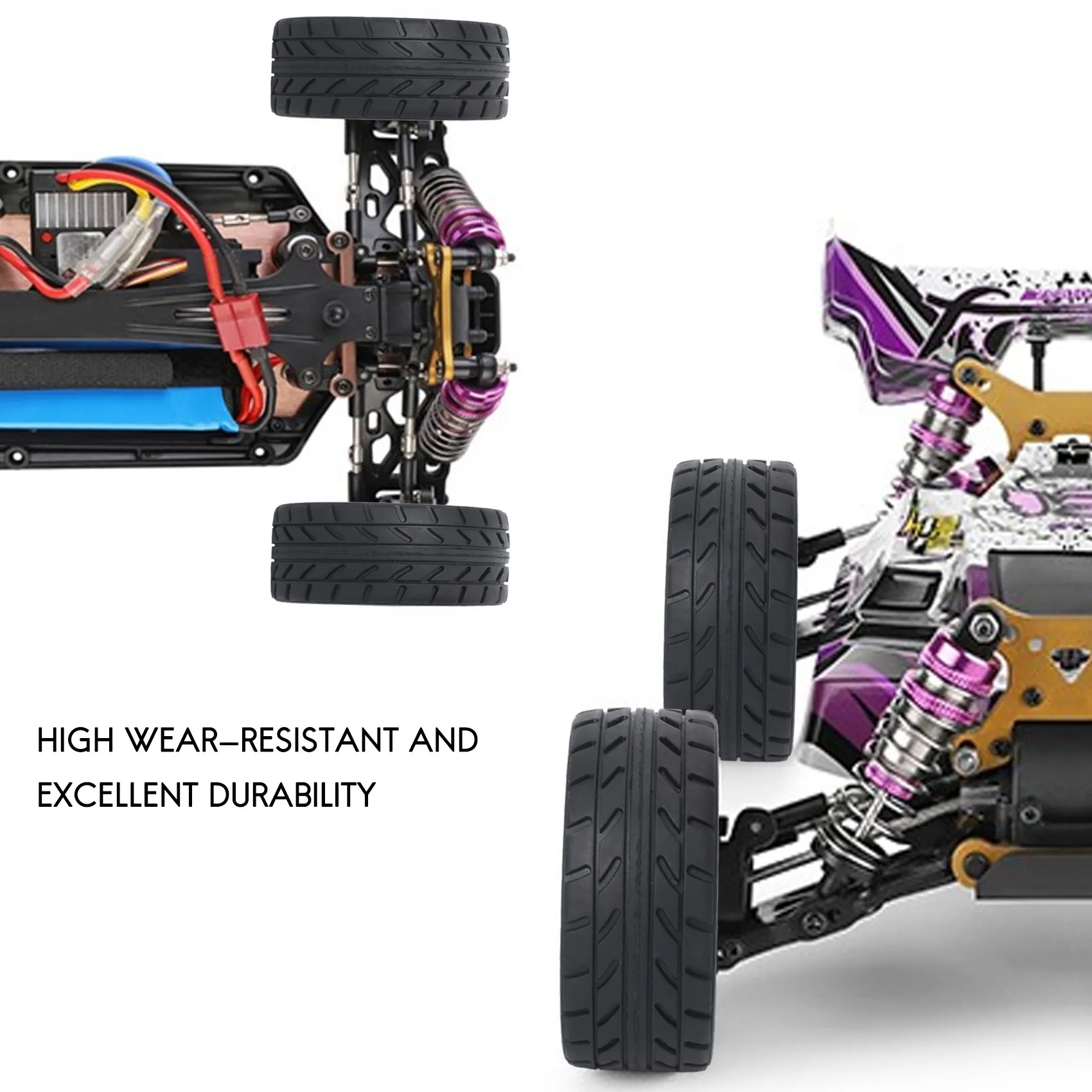 

65 мм металлический обод колеса + резиновые шины с высокой ручкой для Wltoys 144001 A959 A959-B 124019 124018 Детали радиоуправляемого автомобиля, синие