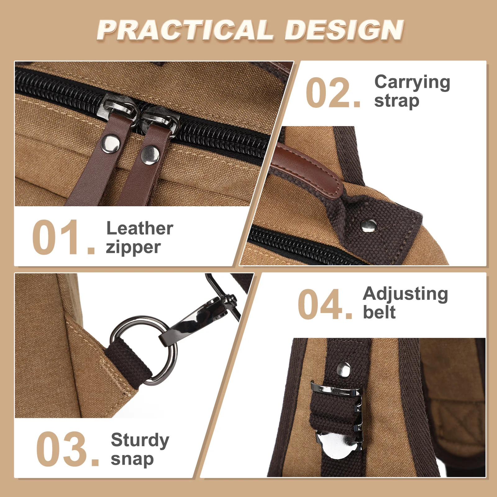 حقيبة كروسبودي للرجال موضة العلامة التجارية حقيبة كتف الصدر حقيبة الشارع عادية عبر الكتف متعددة الوظائف على ظهره حقيبة الظهر التكتيكية #4