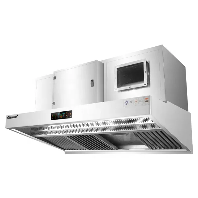 Customizable Commercial Kitchen  Extractor Hood Non-smoking Stainless Steel Hood 6000M3/H for 2.0M Gas Disposal Machinery