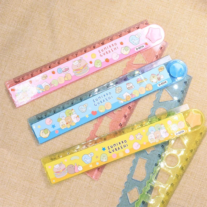 

36pcs Cute Folding Rulers for Students Anime 30cm Ruler Japanese Stationery School Supplies Wholesale Foldable Ruler Desk Gadget