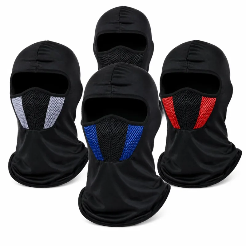 Splicing Windproof Sand Riding Hood Motorcycle Helmet Liner Outdoor Sports Ice Silk Face Mask Breathable Summer Cycling Unisex