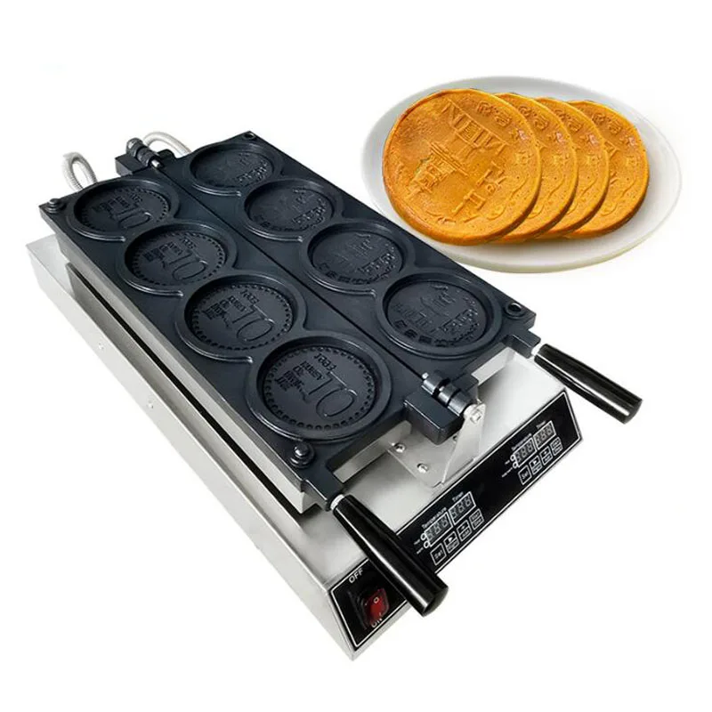 Computer Version Gold Coin Waffle Machine Non Stick Pan 10 Yen Bread Waffle Machine Korean Gold Coin Waffle Machine