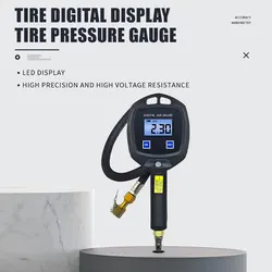 Display Digital Pneu Pressure GaugeHigh Precision Monitoring Inflator, GunCar Válvula Válvula, Ferramenta de Reparo Universal, BW-L01, BW-001