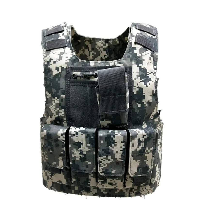 Kids Boys Tactical Vest Camouflage Bulletproof Combat Tops Soldier Equipment Special Forces Military Uniform