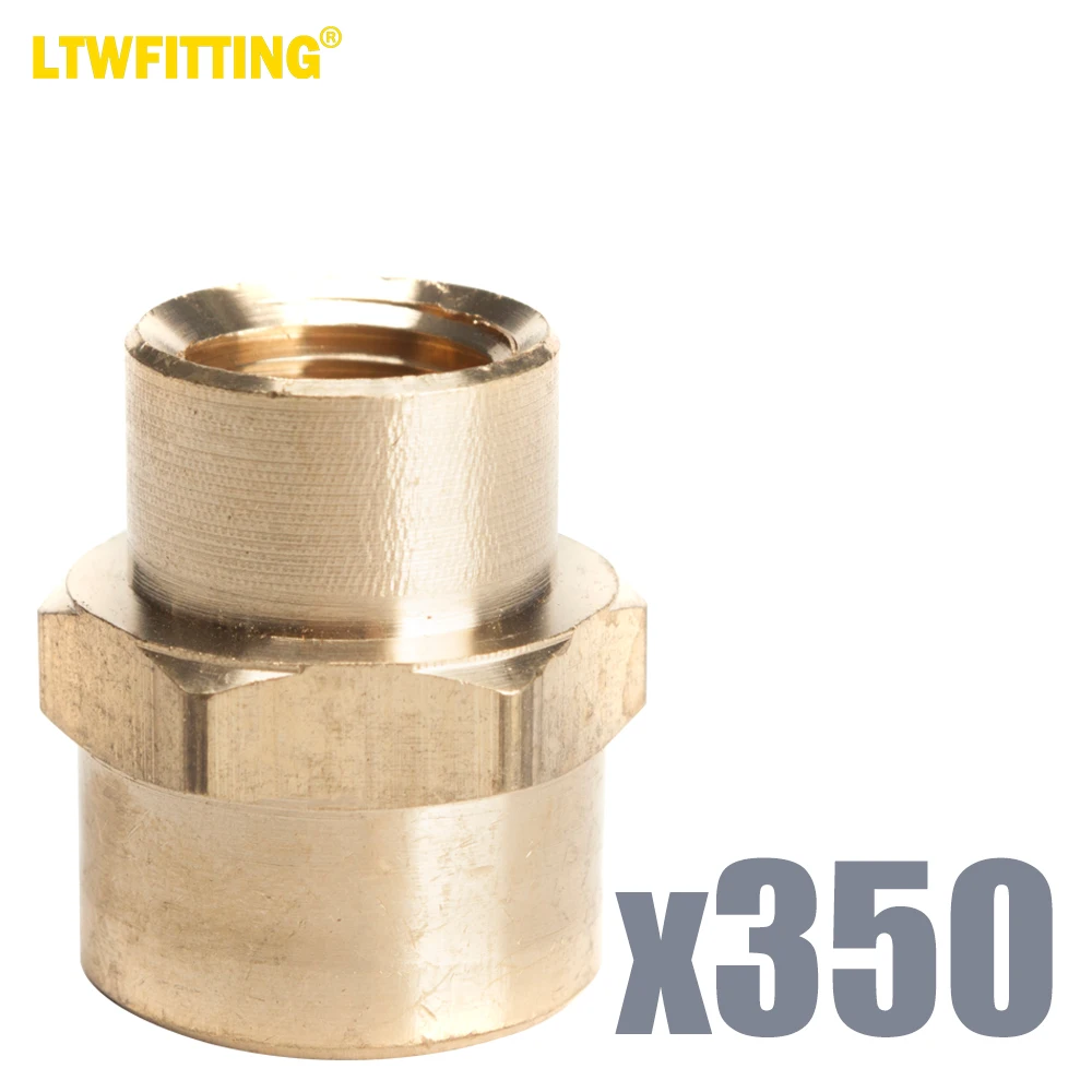 

LTWFITTING Lead Free Brass Pipe Fitting 3/8" x 1/4" Female NPT Reducing Coupling (Pack of 350)