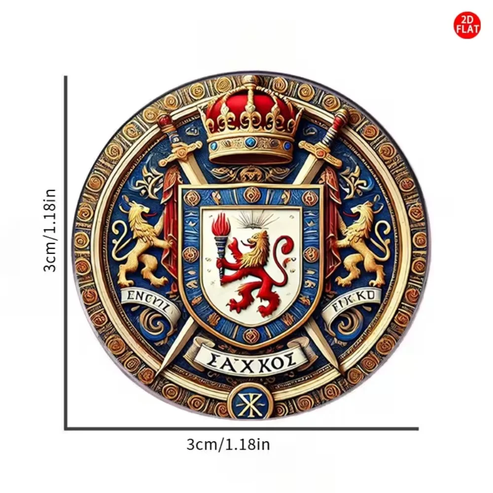 Medieval Knight Glory Royal Golden Lion Pin Stainless Steel Flat Dropper Pin Clothes Backpacks Pins Decorative Accessories