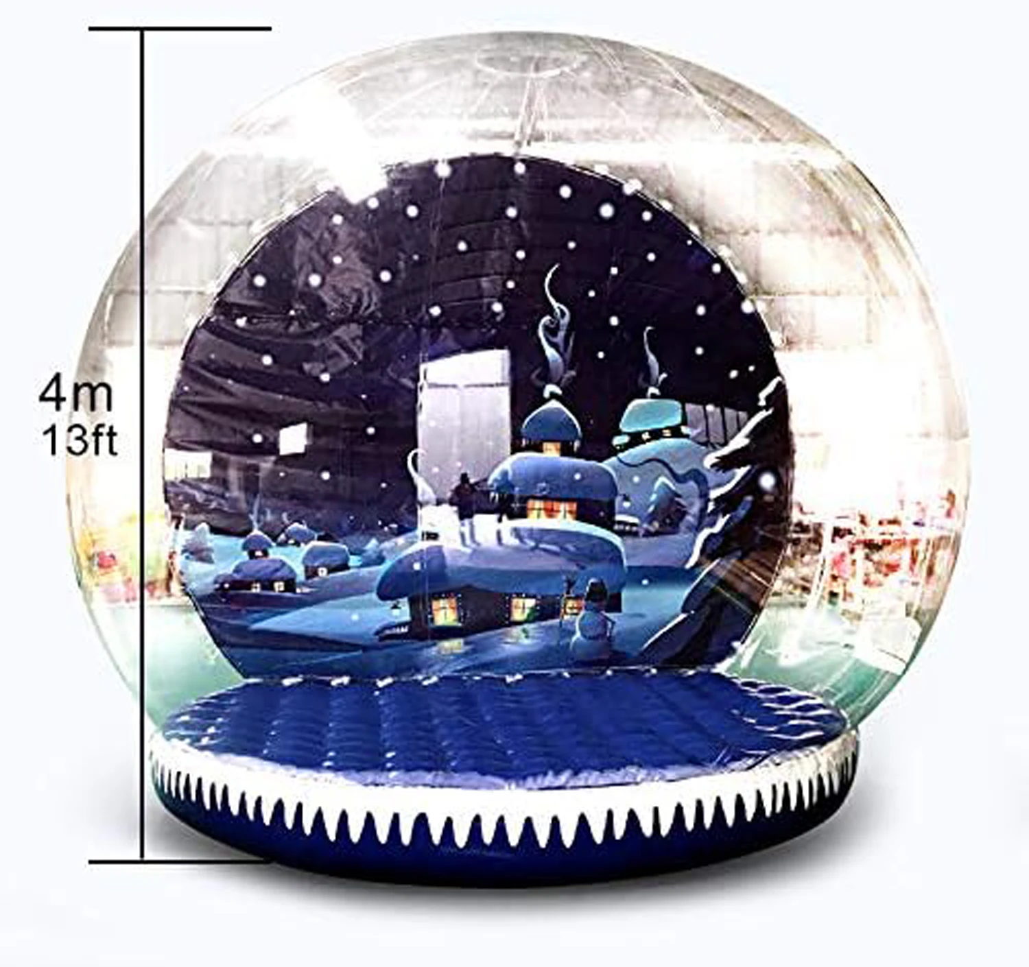 PVC inflável Snow Globe para decoração ao ar livre, enfeites de Natal, Photo Booth Promotion, grande