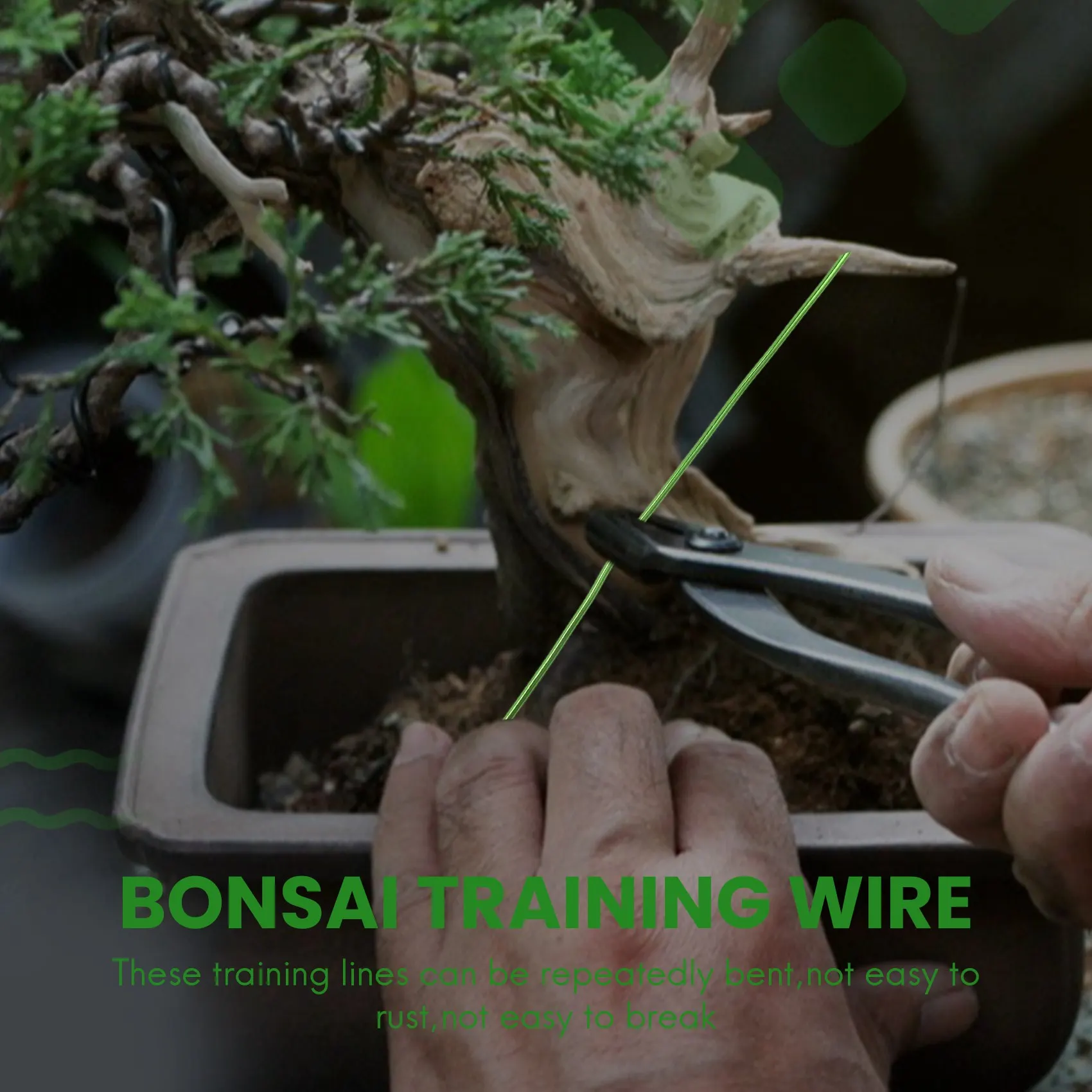 9 Rolls Bonsai Wires Anodized Aluminum Bonsai Training Wire with 3 Sizes (1.0 Mm,1.5 Mm,2.0 Mm),Total 147 Feet (Green)