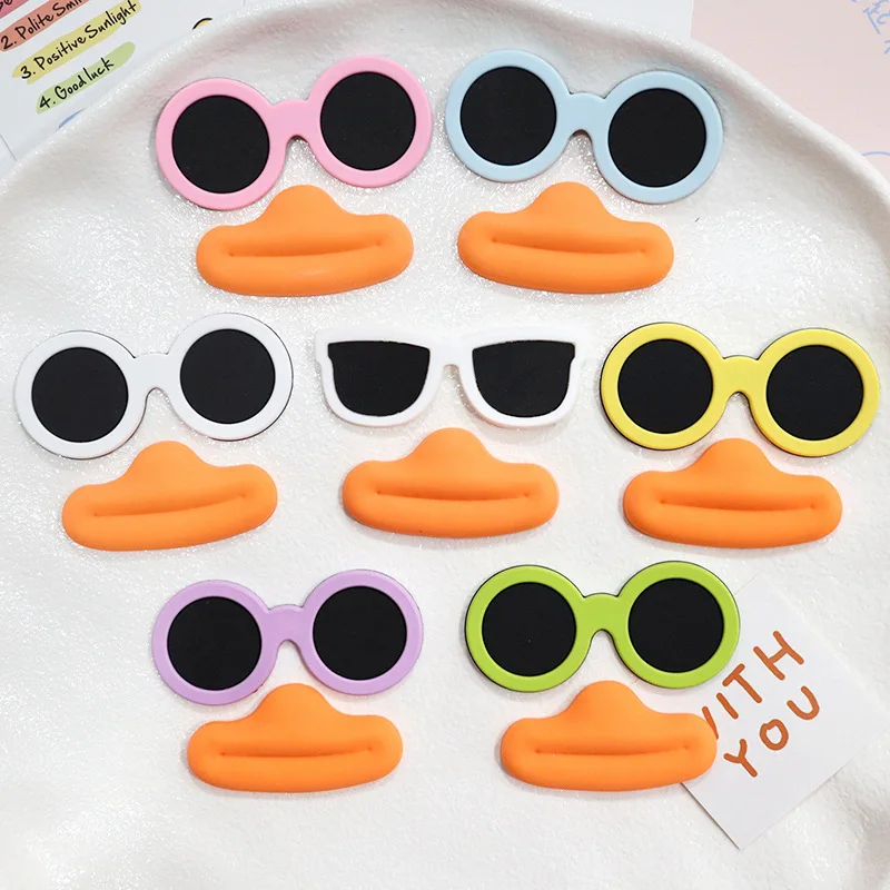 4pcs Large sausage-shaped Mouth Shoes Charms Glasses Clog Sandal Garden Shoe Decoration Accessorie Buckles Kids Party Gifts