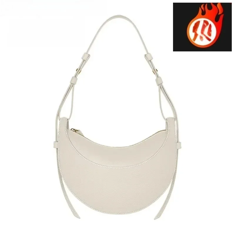 Borsa da donna a mezzaluna dal design leggero e di lusso, design di nicchia, semplice borsa a tracolla sotto le ascelle