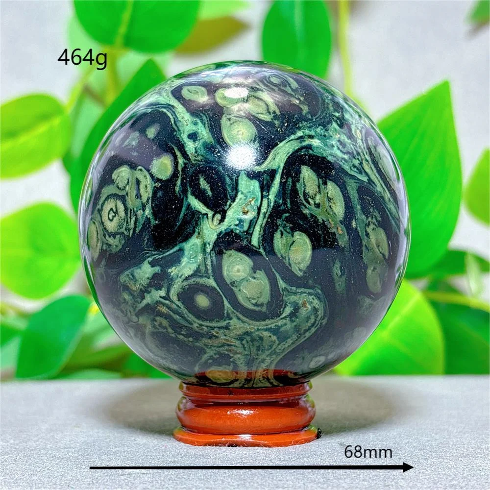 Malachite Sphere Crystal Natural Stone Quartz Minerals Home Decoritems Reiki Garden Gifts Energy Healing Luck Love +Stand