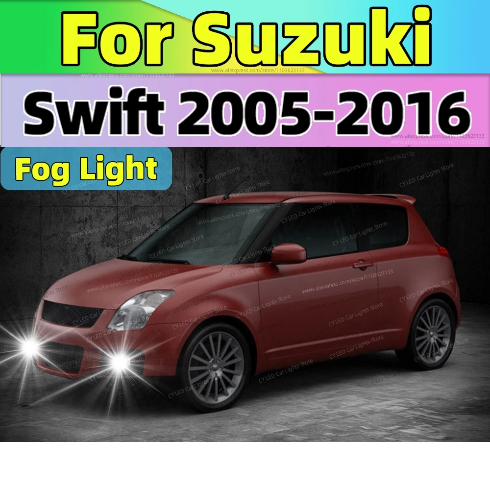 

6000K LED Fog Lamp Car Fog Light Front Bulb 20000LM Ultra Bright For Suzuki Swift 2005-2016 2007 2008 2009 2010 2011 2012