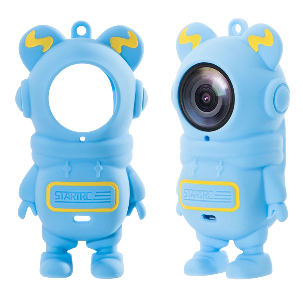 

Силиконовый чехол для камеры Insta360 GO 3, силиконовый чехол с рисунком космонавта, устойчивый к царапинам, защита от падений, с веревкой для предотвращения потери