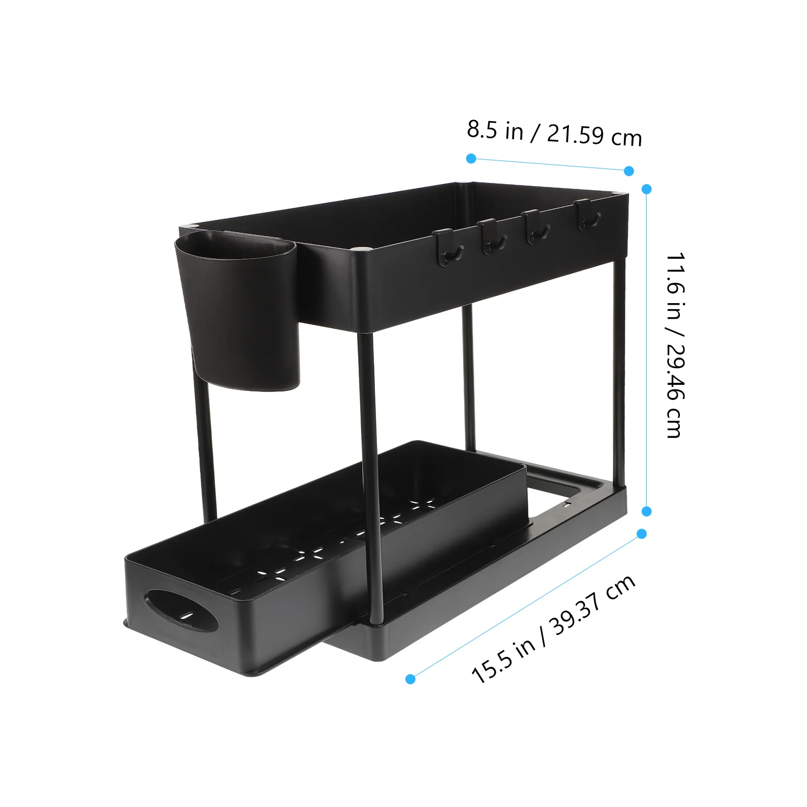 

1Set Under Sink Organizer Sliding Storage Basket Kitchen Organizer Storage Rack for Cabinet Bathroom Cleaning Supplies