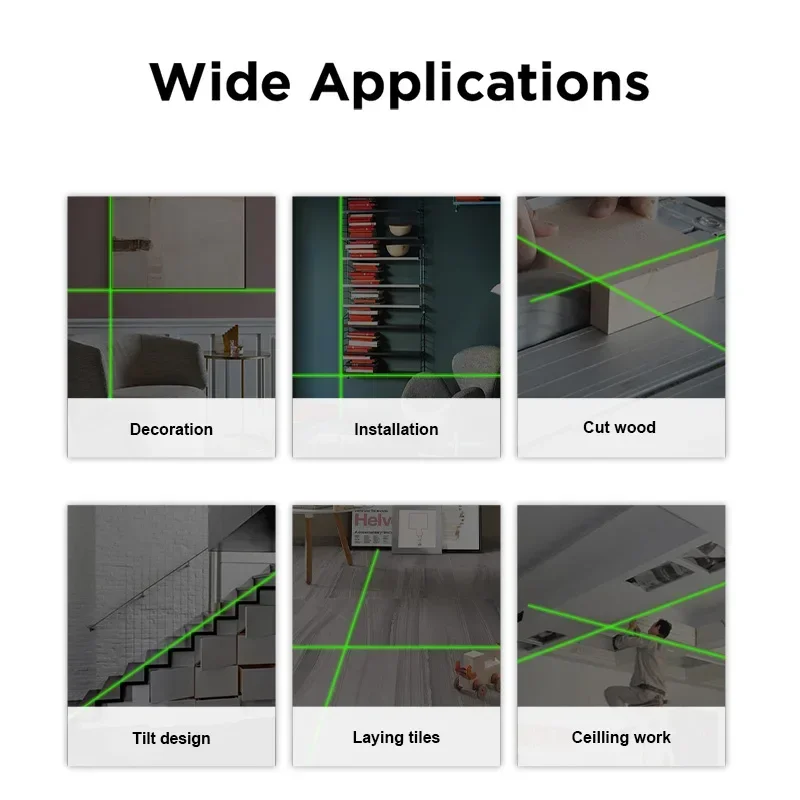 Horizontal And Vertical Cross Line Green Light 3D Auto 360 Degree Machine Tool Automatic Leveling Out Door In Door Laser Level