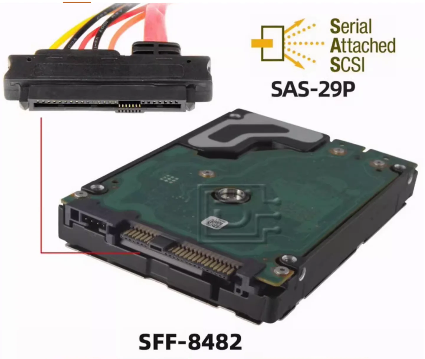 SFF-8482 SAS 29Pin Male To Female Extension Cable Server Hard Disk Panel Backplane Adapter Short Cable 0.15m 0.28m 0.5m 1m