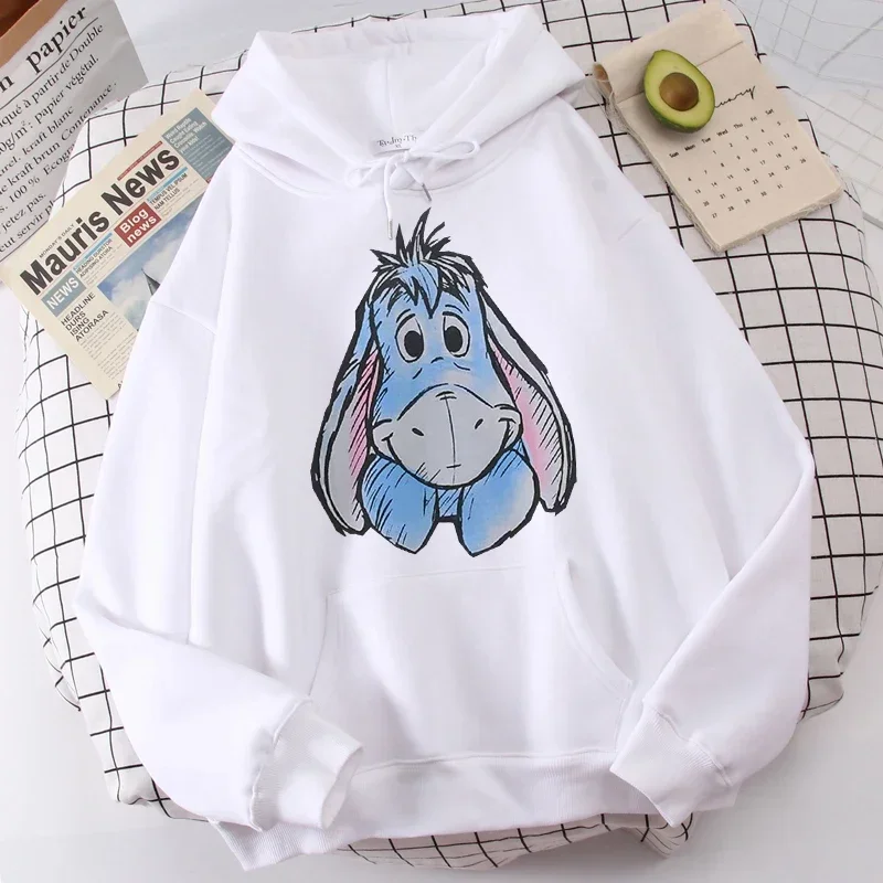 Women Hoodies Disney Winnie The Pooh and Honey Treee Eyore Hoodies Cartoon Long Sleeve Sweatshirts Fashion Hooded Clothes Tops