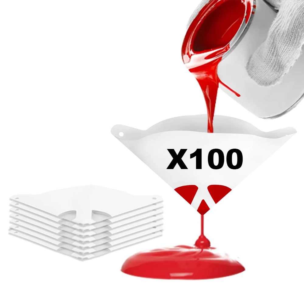 AEROPRO 150 Micron Paper Strainer 100 Mesh Cone Paint Filter-100 Packs-Ideal For Automotive Filterate Spray Guns Painting Resin